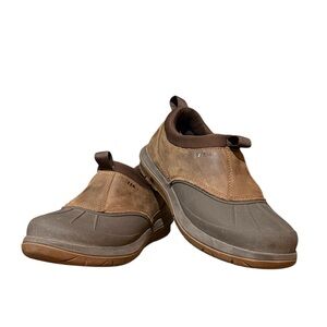 L.L. Bean Women’s 7.5 Duck Shoes Waterproof Slip-On Leather Rubber Rain Shoes